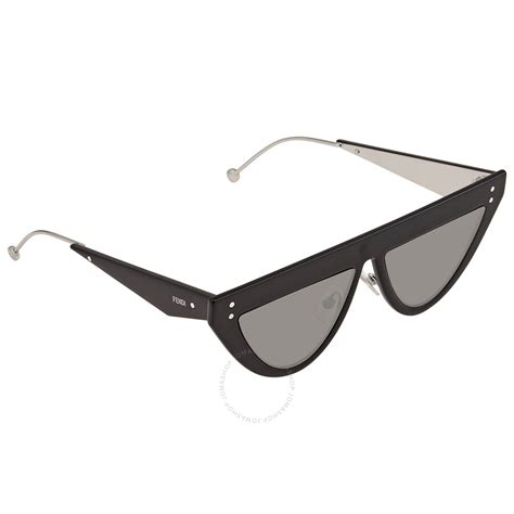 Fendi Unisex Black Round Sunglasses FF 0371/S 0807 T4 53/14 